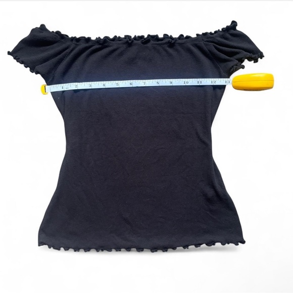 Hollister Black Ruffle Off-Shoulder Blouse - Picture 1 of 5